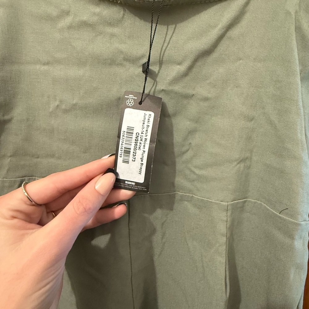 Olive Green PrettyLittlething Jumpsuit